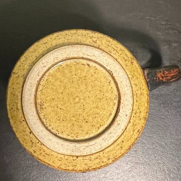 Vintage OTAGIRI JAPAN Floral Lily Flower Stoneware Mug w/ Brown Speckles ~ 1970s - Picture 10 of 11